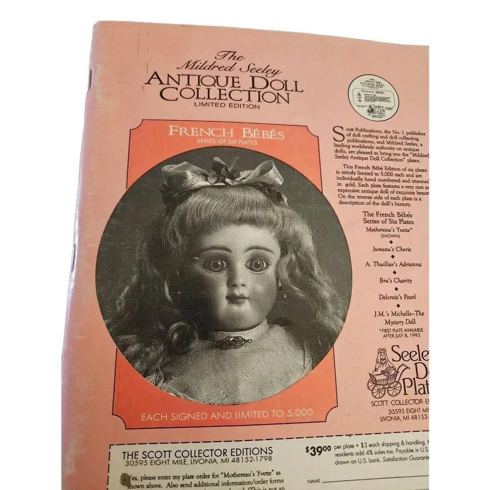 Mildred Seeley antique doll collection limited edition magazine